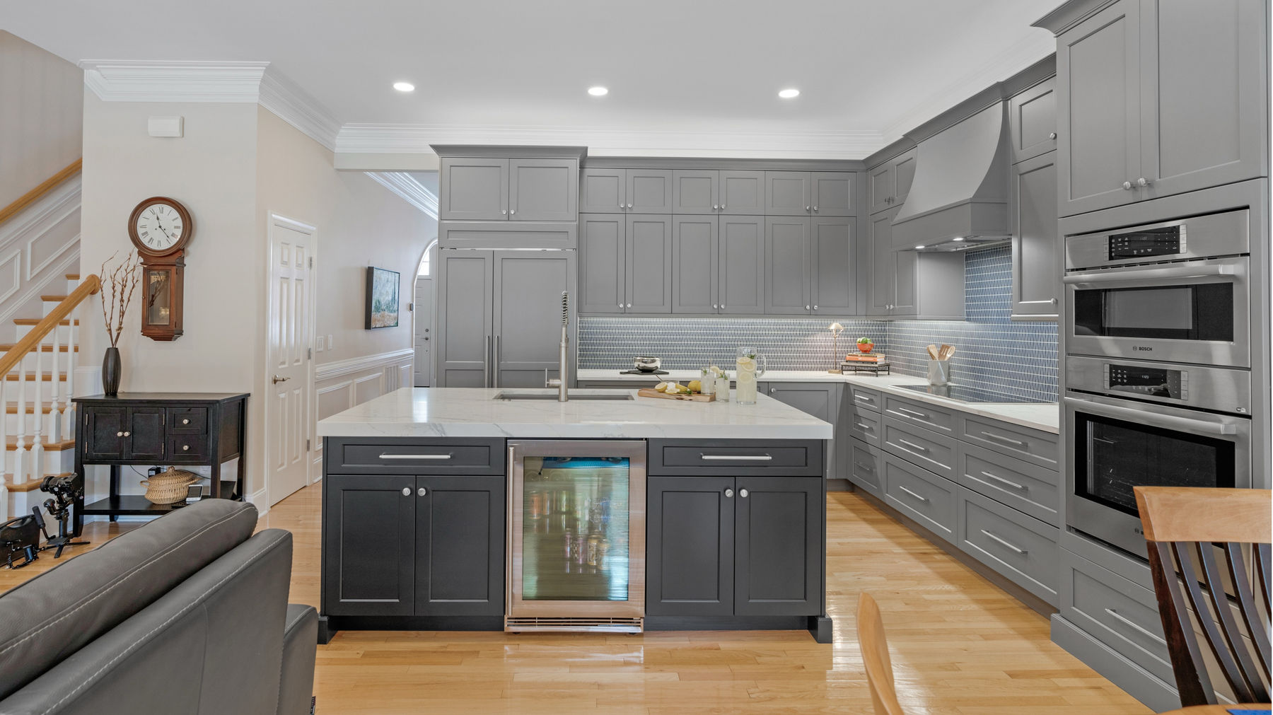 Redesigned open living space with improved sightlines and natural light